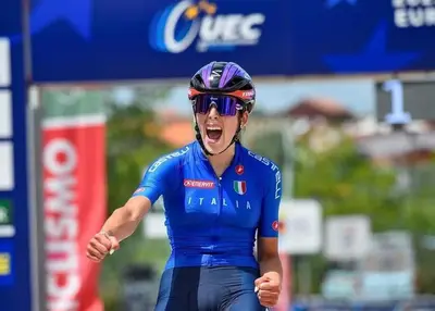 Valentina Corvi vince l'Europeo U23 MTB del 2023 © UEC