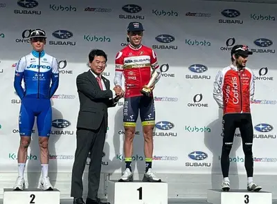 Il podio della Japan Cup 2023 © Intermarchè Wanty