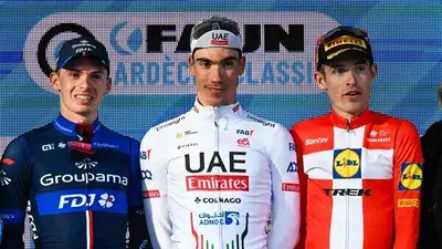 Il podio 2024 della Faun-Ardèche Classic © Photo Icon Sport