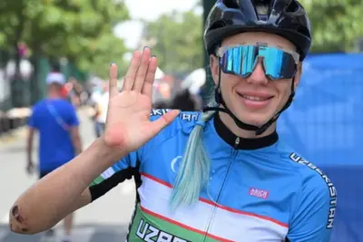 Yanina Kuskova, qui con la maglia dell'Uzbekistan ai Giochi Olimpici (via Instagram @_y_a_n_a_0512_)