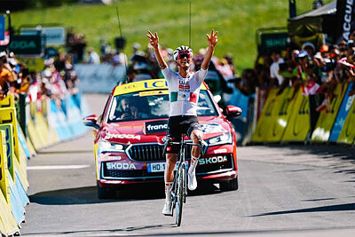 Isaac Del Toro vince sul Plateau de Solaison © Tour Auvergne-Rhône-Alpes