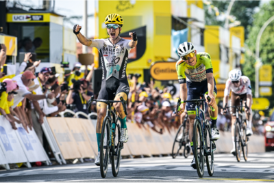 Pello Bilbao, vincitore a Issoire nella nona tappa del Tour ©Tour de France