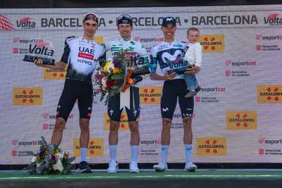 Il podio finale della Volta Ciclista a Catalunya 2025 © Volta a Catalunya via X