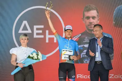 Riccardo Zoidl festeggia il successo finale all'International Tour of Hellas © Tour of Hellas