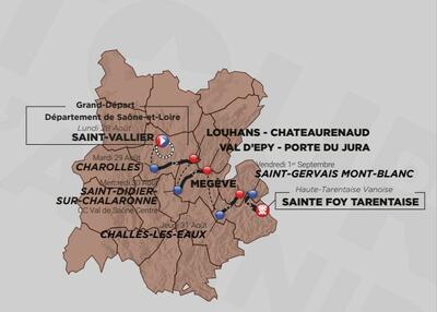 La planimetria del Tour de l'Avenir Femmes 2023