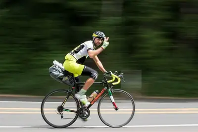 Michelangelo Pacifico in corsa alla Trans Am Bike Race © Michelangelo Pacifico