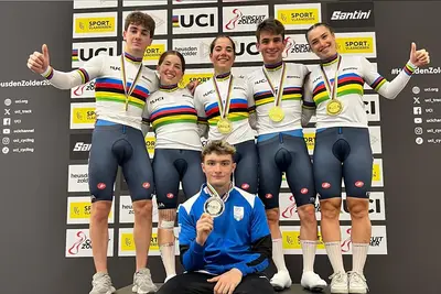 Medagliati e medagliate dell'Italia nell'ultima giornata dei mondiali su pista juniores di Heusden-Zolder 2026©FCI