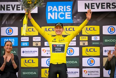 Matteo Jorgenson, leader della Paris-Nice dopo tre tappe ©Team Visma Lease a Bike