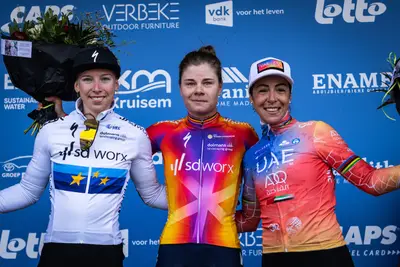 Lotte Kopecky e Lorena Wiebes sul podio dello scorso anno ©Danilith Nokere Koerse