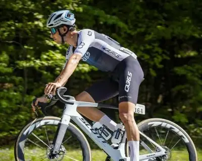 Fabio Christen in corsa in questa stagione. (©sprintcycling)