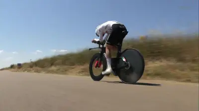 Jay Vine nella cronometro della quarta tappa della Vuelta a Burgos 2024