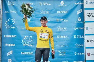 Marceli Bogusławski dopo il successo nel prologo del Tour of Estonia 2022 © Tour of Estonia