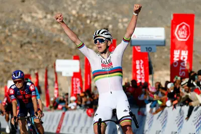 Tadej Pogačar al recente UAE Tour, nella vittoria a Jebel Jais © UAE Tour Official via X