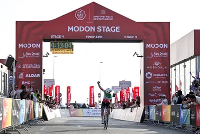 Elisa Longo Borghini vince per la terza volta a Jebel Hafeet ©RCS Sport