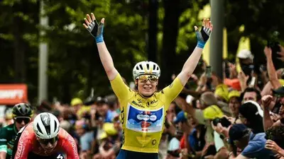 Charlotte Kool ha vinto in Maglia Gialla al Tour de France Femmes 2024 © Twitter Le Tour de France Femmes avec Zwift
