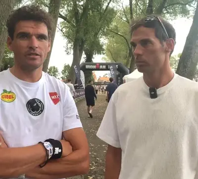 Greg Van Avermaet e Sven Vanthourenhout, attuale CT del Belgio © Ironman Belgium via Instagram