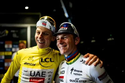 Tadej Pogačar e Remco Evenepoel, maglia gialla e vincitore di tappa ©Tour de France