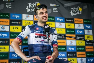 Kasper Asgreen soddisfatto nel dopo tappa © ASO