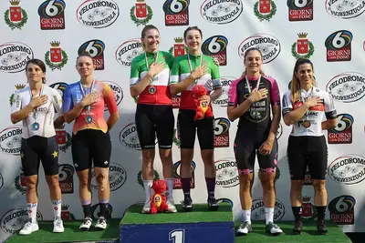 Martina Alzini e Martina Fidanza campionesse italiane nella Madison nel 2023 ©Velodromo Attilio Pavesi (Fiorenzuola d'Arda)