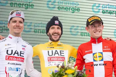 Il podio finale del Tour de Suisse 2024 © Sam Buchli / Lukas Imhof via Tour de Suisse on X