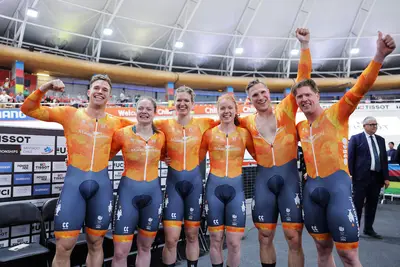 Doppia vittoria nella velocità a squadre per i Paesi Bassi ai Mondiali di ciclismo su Pista 2025 ©UCI Track Cycling
