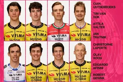 La formazione della Visma | Lease a Bike per il Giro d'Italia 2024 © Siguiendo la Rueda via IG