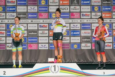 Dygert, Brown e Schweinberger sul podio dell'edizione 2023© UCI Cycling