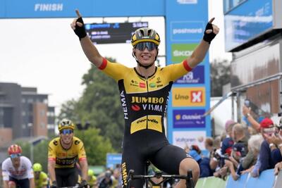 Olav Kooij vincente nella terza tappa del Giro di Danimarca 2022 © Jumbo-Visma