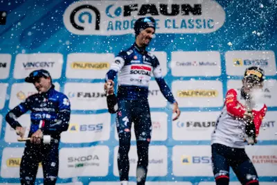 Mattias Skjelmose, sul podio lo scorso anno con Alaphilippe e Gaudu, tra i favoriti per la Faun Ardèche ©Boucles Drôme-Ardèche