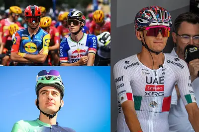 Ciccone ed Evenepoel ©Getty Images, Paul Seixas Maarten Straetemans / Begla Mag e Isaac Del Toro (Wikipedia)