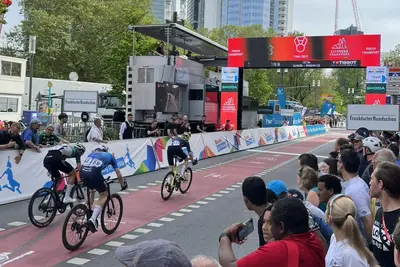 La volata vincente di Wessel Mouris alla Eschborn-Frankfurt U23 © Eschborn-Frankfurt/Twitter