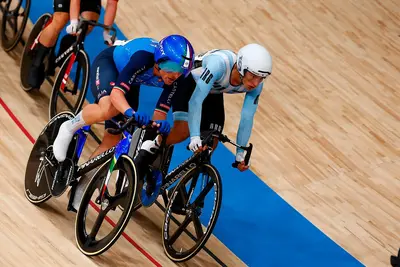 Simone Consonni durante l'Omnium ai mondiali di Shanghai 2026 ©FCI