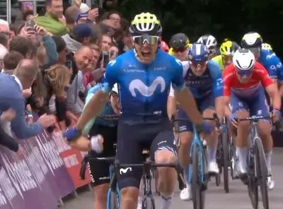 Alex Aranburu sul traguardo della quarta tappa del Baloise Belgium Tour via X