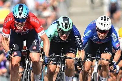 La vittoria di Tim Merlier a Knokke-Heist, arrivo della seconda tappa del Baloise Belgium Tour 2026 ©Luc Claessen