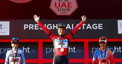 Il podio della scorsa edizione dell'UAE Tour Women © UAE Tour Women