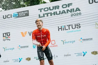 Alexander Konychev festeggia al Tour of Lithuania © Tour of Lithuania