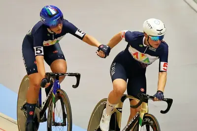 Chiara Consonni e Anita Baima nella Madison della Track Cycling Challenge di Grenchen 2025  ©Pierre Suter