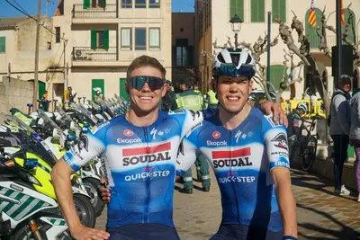 Paul Magnier e Luke Lamperti, primo e terzo al Trofeo Ses Salines 2024 @ Twitter Soudal-Quick Step