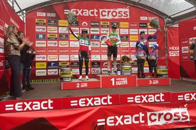 Marion Norbert Riberolle vince a Essen davanti a Casasola e Verdonschot ©Exact Cross