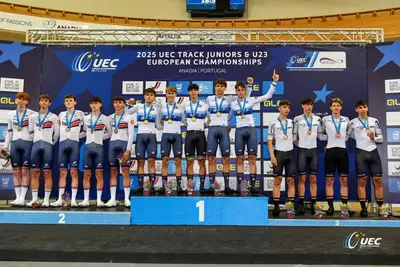 il quartetto dell'inseguimento maschile conferma il titolo agli Europei Under 23 di Anadia ©taskfoto/UEC