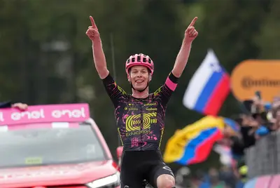 La vittoria di Georg Steinhauser al Passo Brocon © Giro d'Italia
