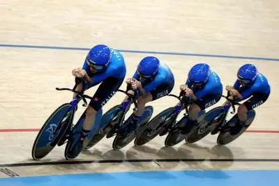 Il quartetto femminile in azione oggi a Saint-Quentin-en-Yvelines ©GettyImages