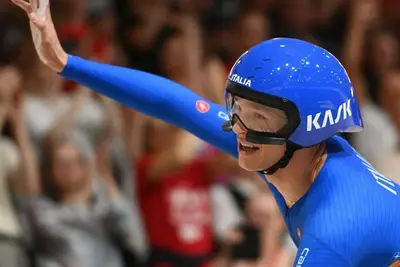 Jonathan Milan oro nell'Inseguimento Individuale al Mondiale di Ballerup 2024 ©SWpix.com