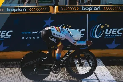 Paula Ostiz Taco sul traguardo agli Europei 2024: è lei la nuova campionessa juniores © UEC Cycling
