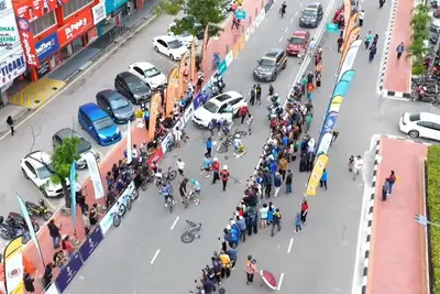 Maxi caduta nella seconda tappa del Tour de Langkawi 2024 © YouTube Screengrab