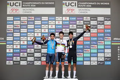 Il podio del mondiale U23 a cronometro ©UCI Cycling (Foto SWPix)
