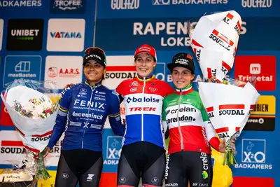 Il podio del Rapencross di Lokeren 2024 © TFoto via X