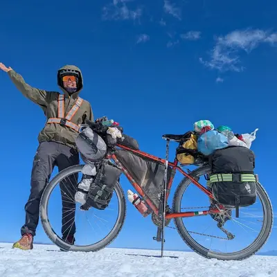 Monica Consolini a Isla Incahuasi, Bolivia © RidesmileS