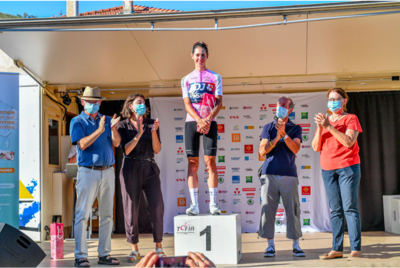 Marta Cavalli sul podio finale del Tour de l'Ardèche ©FDJ-Suez