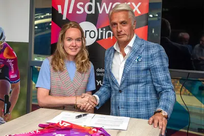 Anna van der Breggen ed Erwin Janssen, team manager SD Worx-Protime © SD Worx-Protime